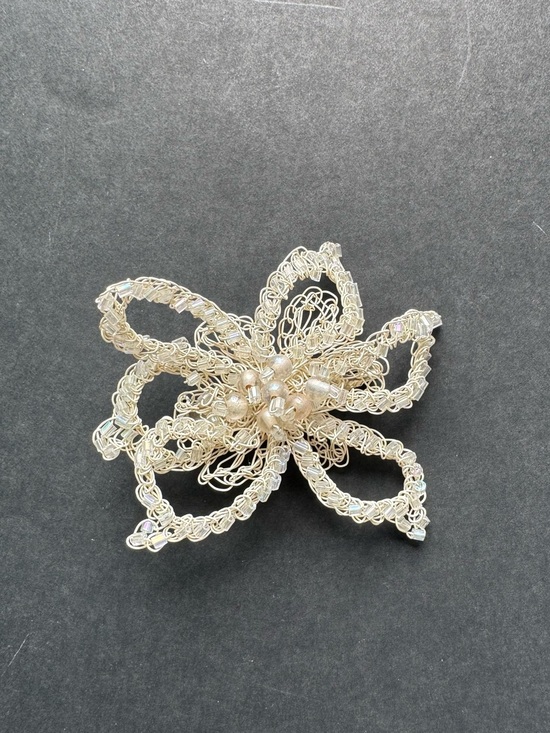 Lisa Toland Jewelry - Lisa Toland crochet metal brooche